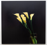 This gorgeous bouquet of sunny yellow Calla Lilies is a mixed media piece by James Lahey. Image 4