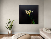 This gorgeous bouquet of sunny yellow Calla Lilies is a mixed media piece by James Lahey. Image 9