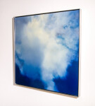The airy, ethereal quality of a white cloud rising in a deep blue sky is beautifully rendered in this mixed media composition by James Lahey… Image 7