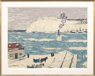 This historical serigraph is by an important Canadian modernist named James Wilson Morrice.
