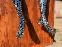 This large figurative contemporary metal sculpture is designed for the outdoors. Image 13