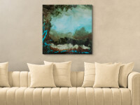 These contemporary abstract mixed media paintings are inspired by nature. Image 13