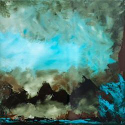 These contemporary abstract mixed media paintings are inspired by nature.