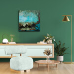 These contemporary abstract mixed media paintings are inspired by nature. Image 12