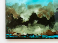 These contemporary abstract mixed media paintings are inspired by nature. Image 9