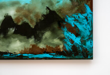 These contemporary abstract mixed media paintings are inspired by nature. Image 4