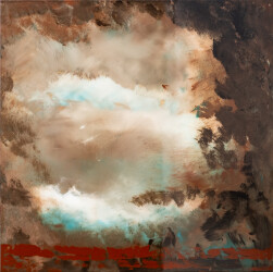 These contemporary abstract mixed media paintings are inspired by nature.