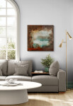 These contemporary abstract mixed media paintings are inspired by nature. Image 11