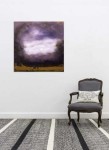 A brilliant mauve opening framed in charcoal burns through the sky in this luminous painting by Jay Hodgins. Image 5