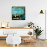 These contemporary abstract mixed media paintings are inspired by nature. Image 11
