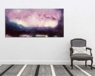 Dark clouds at a stormy horizon rise to meet a violet sky in this moody diptych by Jay Hodgins. Image 5