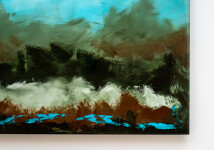 These contemporary abstract mixed media paintings are inspired by nature. Image 4