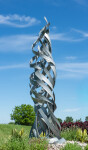 Jean-Marc Tétrault’s abstract sculptures can be found in many public venues including his own township in Quebec where he created a steel sc… Image 5