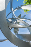Jean-Marc Tétrault’s abstract sculptures can be found in many public venues including his own township in Quebec where he created a steel sc… Image 10