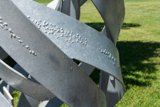 Jean-Marc Tétrault’s abstract sculptures can be found in many public venues including his own township in Quebec where he created a steel sc… Image 8