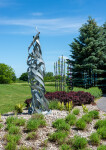 Jean-Marc Tétrault’s abstract sculptures can be found in many public venues including his own township in Quebec where he created a steel sc… Image 13