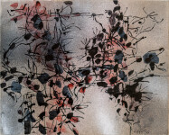 This unique abstract expressionist watercolor was painted by Jean-Paul Riopelle. Image 2