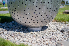 This contemporary outdoor monumental metal sculpture is by Jean-Pierre Morin. Image 4