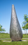 This contemporary outdoor monumental metal sculpture is by Jean-Pierre Morin. Image 2