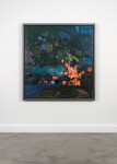 This large abstract contemporary painting by Jennifer Hornyak has a floral theme and features the colour blue. Image 3