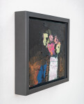 This abstract contemporary colourful oil painting has a floral theme. Image 3