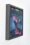 This abstract contemporary painting by Jennifer Hornyak has a floral theme and features the colour purple. Image 3