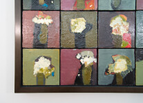 The colours of an Italian countryside - naples yellow, lavender flowers - feature in this abstracted still life. Image 5