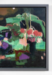 This contemporary abstract and colourful oil painting has a floral theme. Image 6