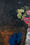 This abstract contemporary colourful oil painting has a floral theme. Image 5