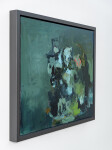 This large abstract contemporary painting by Jennifer Hornyak has a floral theme and features the colour blue. Image 4
