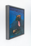 This contemporary oil painting is an abstract of a still life with a floral theme. Image 4