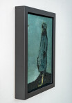This contemporary figurative oil painting rendered in teal blue is by Jennifer Hornyak. Image 3
