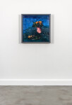 This contemporary oil painting is an abstract of a still life with a floral theme. Image 3