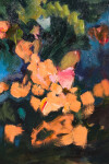 This large abstract contemporary painting by Jennifer Hornyak has a floral theme and features the colour blue. Image 7