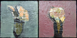 The colours of an Italian countryside - naples yellow, lavender flowers - feature in this abstracted still life. Image 6