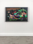 This contemporary abstract and colourful oil painting has a floral theme. Image 3