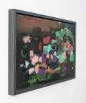 This contemporary abstract and colourful oil painting has a floral theme. Image 4