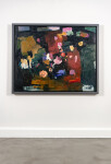 This contemporary abstract and colourful oil painting has a floral theme. Image 3