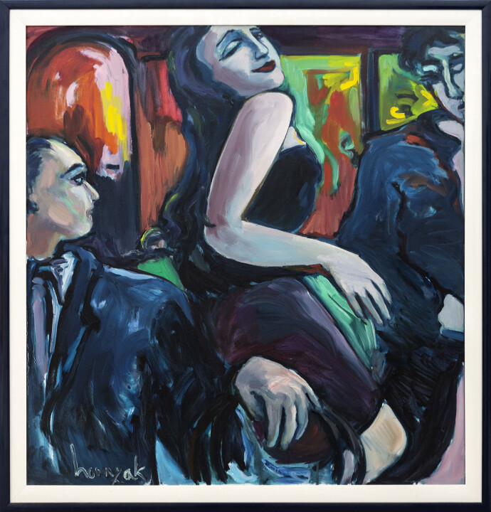 This contemporary figurative oil painting was created by Jennifer Hornyak.