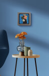 This small contemporary abstract painting by Jennifer Hornyak has a floral theme. Image 11