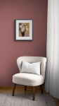 This abstract contemporary composition has a floral theme rendered in coral and black. Image 12