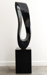 This contemporary sculpture in black marble is by Jeremy Guy.
