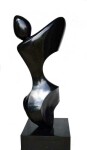 Smooth surfaced, black granite has been engineered and sculpted into an elegant and classic depiction of a human figure by Jeremy Guy. Image 3