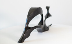 This abstract figurative indoor sculpture is made of bronze by Jeremy Guy. Image 5