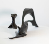 This abstract figurative indoor sculpture is made of bronze by Jeremy Guy. Image 3