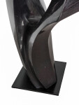 This contemporary abstract black stone sculpture is by Jeremy Guy. Image 4