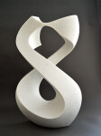 This sculpture is numbered in an edition of 50 and weighs approximately 80 pounds it sits vertically without a base. Image 5