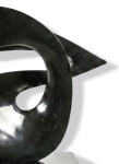 This contemporary abstract black stone sculpture is by Jeremy Guy. Image 6