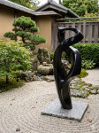 This contemporary abstract black stone sculpture is by Jeremy Guy. Image 7
