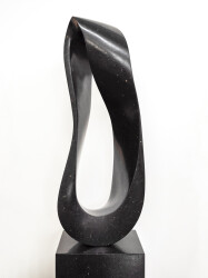 Jeremy Guy’s series of elegant contemporary sculptures, called Mobius, are created from rich black granite.